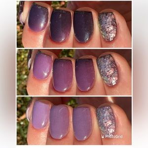 Sparkle & Co Nail Dip Powder Polish in Dark & Stormy (temperature changer)